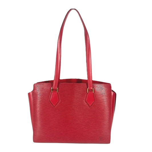 Louis Vuitton Duplex, Red, Leather, shoulder