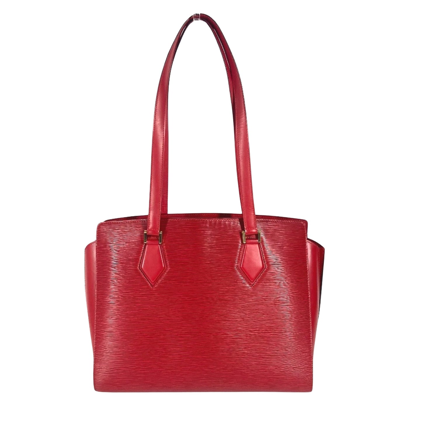 Louis Vuitton Duplex, Red, Leather, shoulder