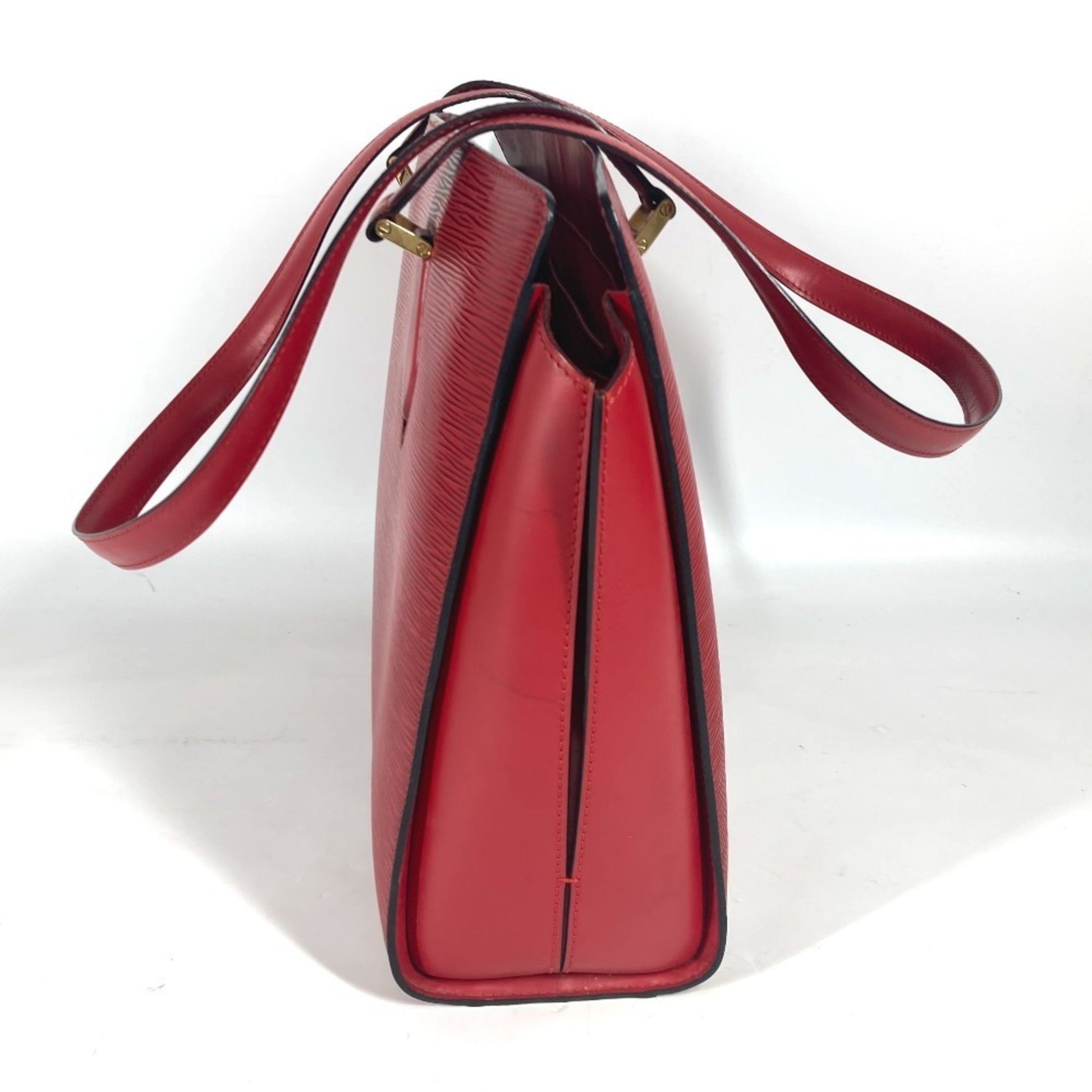 Louis Vuitton Duplex, Red, Leather, shoulder