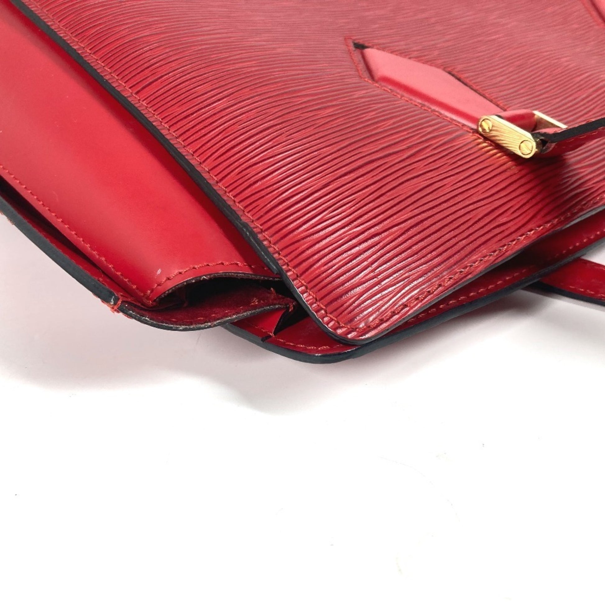 Louis Vuitton Duplex, Red, Leather, shoulder