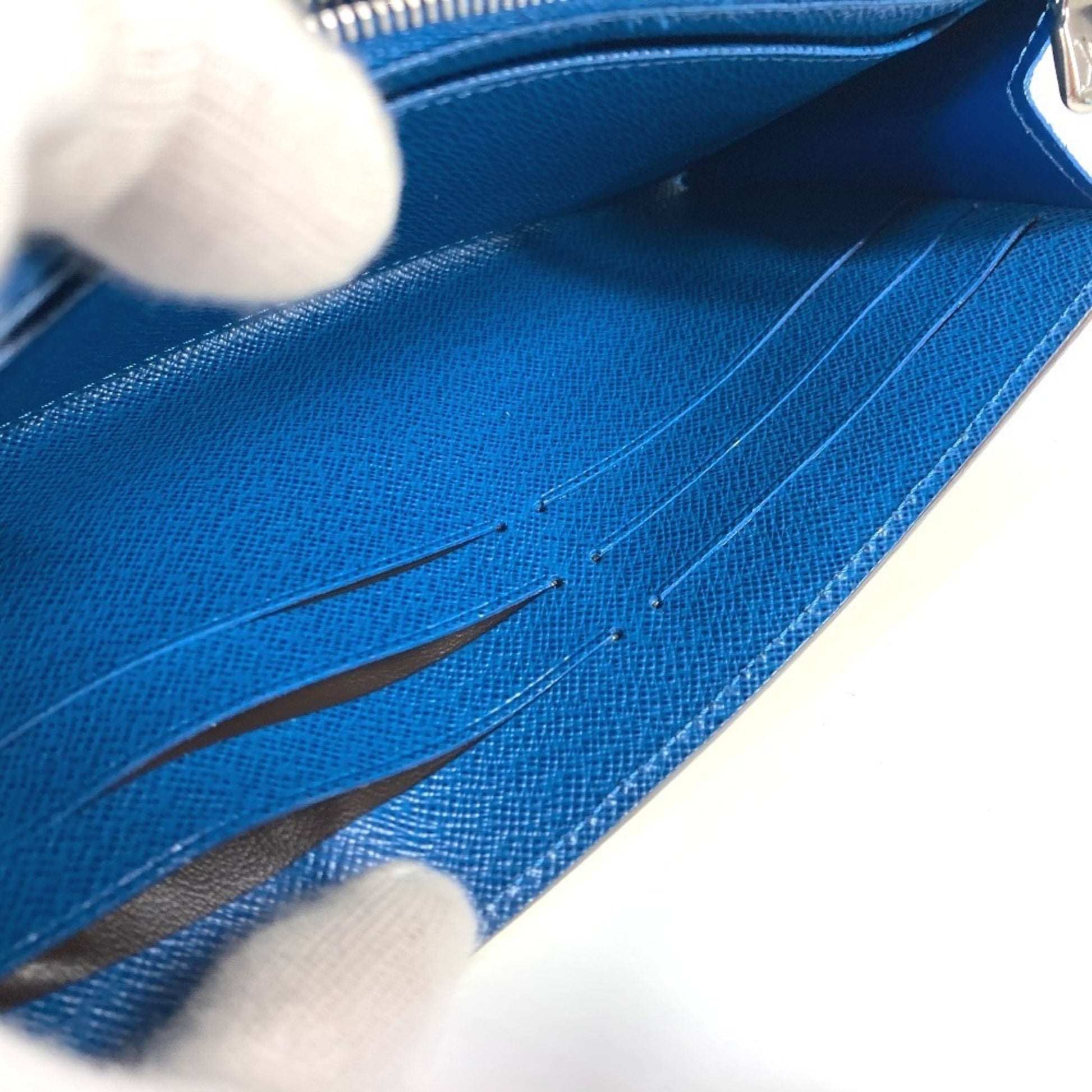 Louis Vuitton Portefeuille Sarah, Navy, Leather, wallet