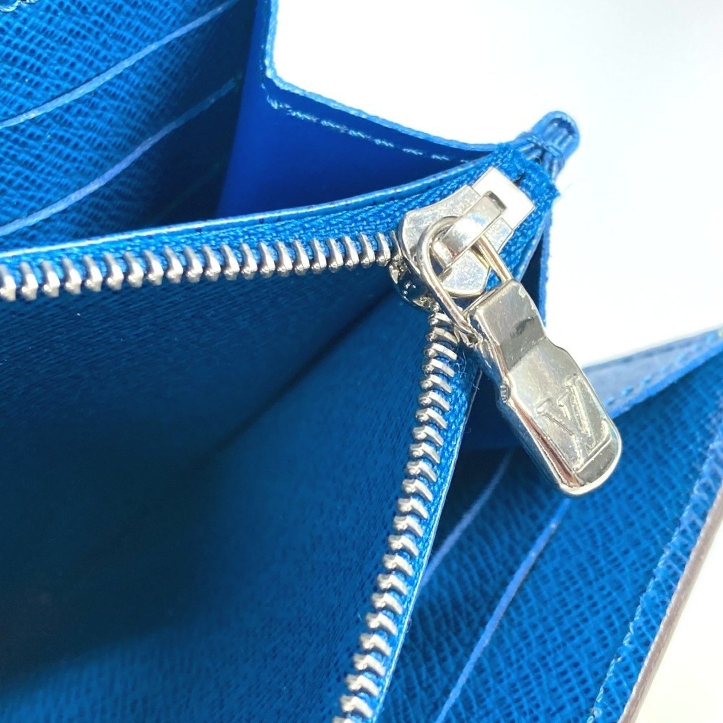 Louis Vuitton Portefeuille Sarah, Navy, Leather, wallet