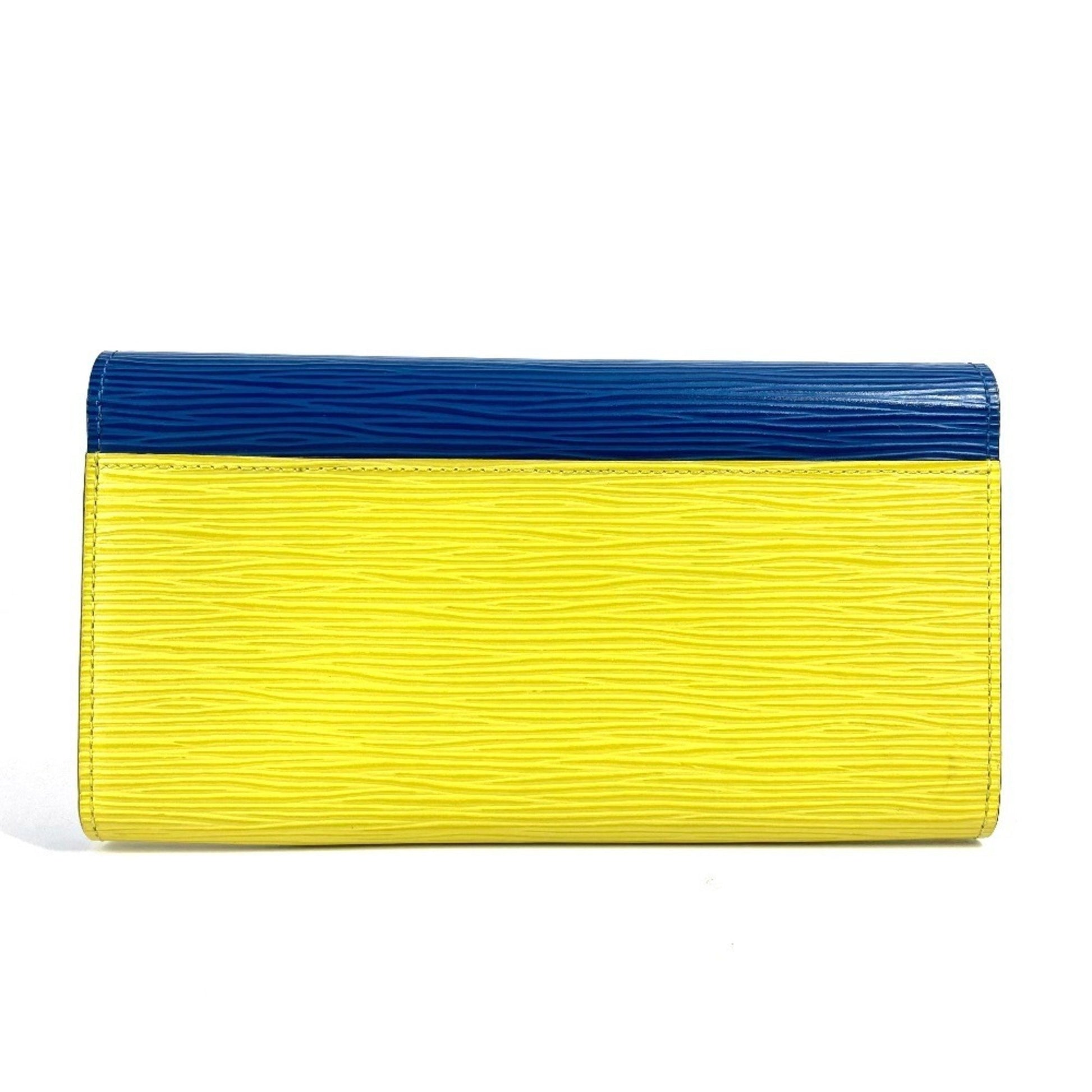 Louis Vuitton Portefeuille Sarah, Navy, Leather, wallet