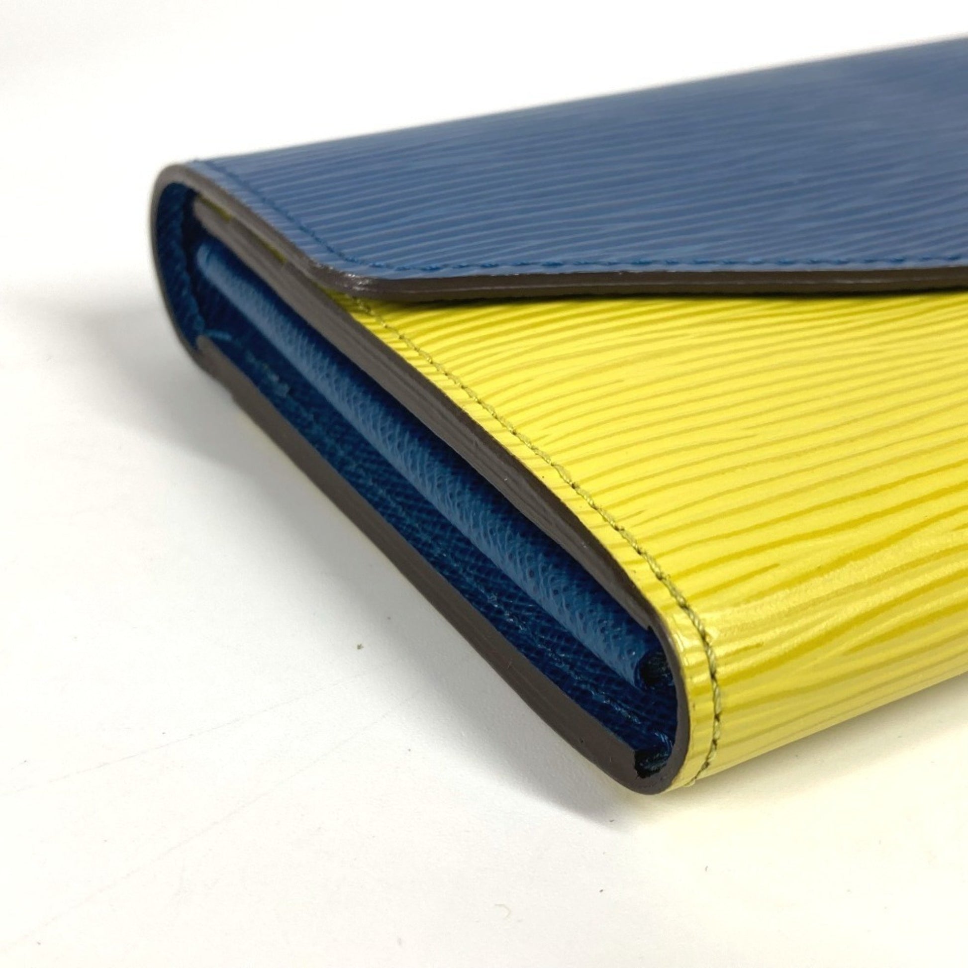 Louis Vuitton Portefeuille Sarah, Navy, Leather, wallet