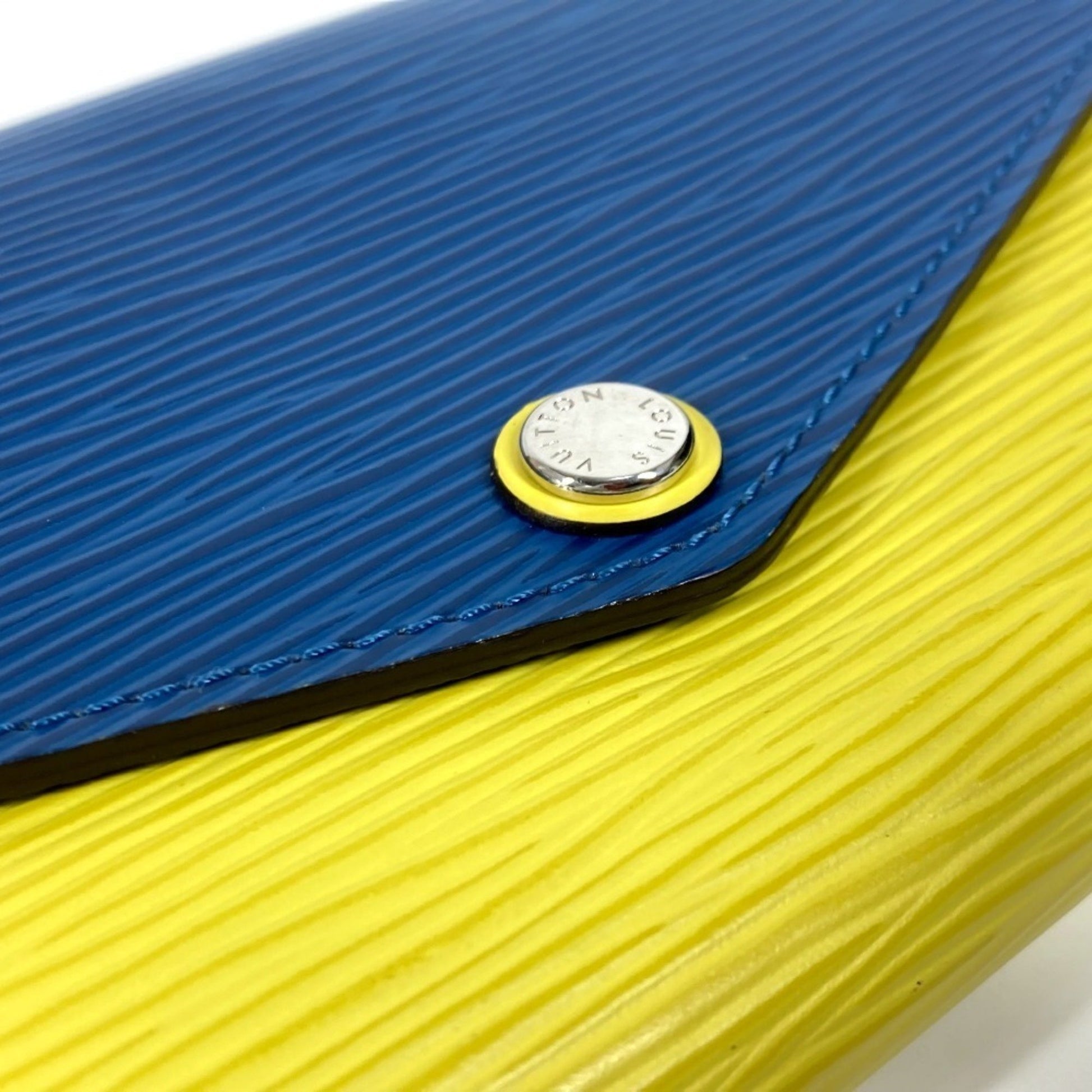Louis Vuitton Portefeuille Sarah, Navy, Leather, wallet