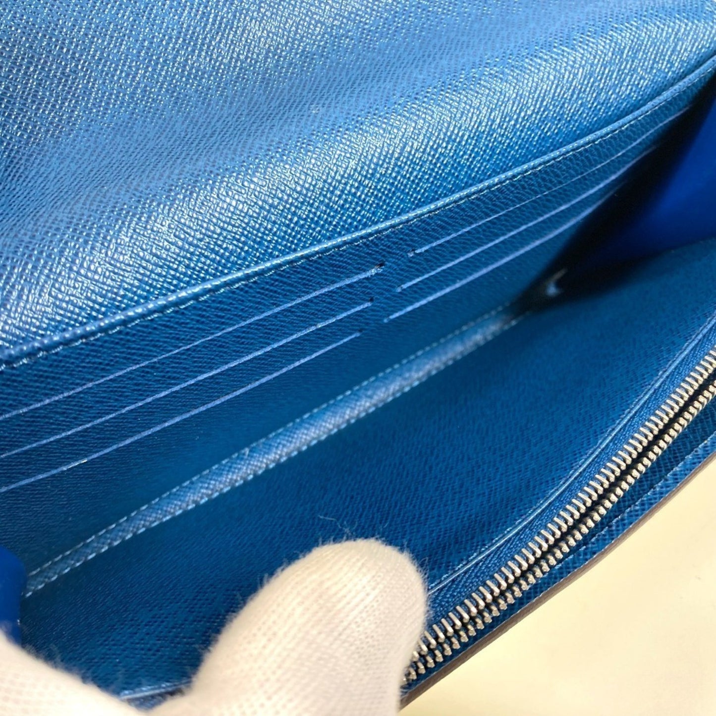 Louis Vuitton Portefeuille Sarah, Navy, Leather, wallet