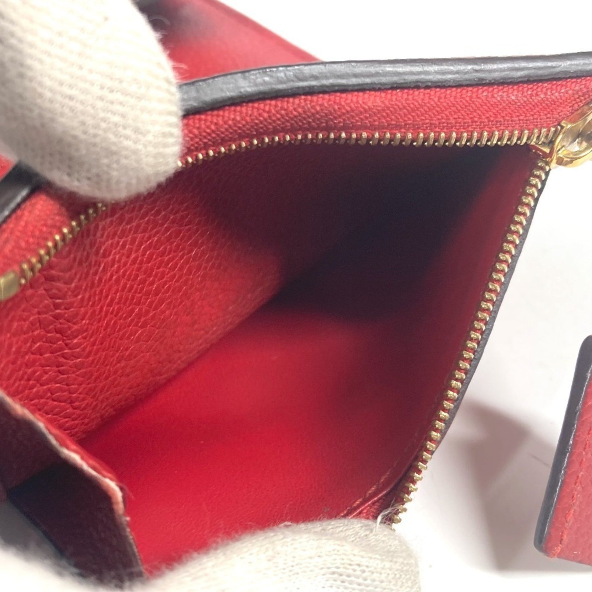 Louis Vuitton Pont Neuf, Red, Leather, wallet