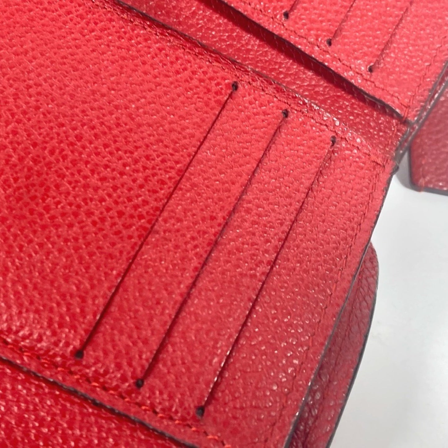 Louis Vuitton Pont Neuf, Red, Leather, wallet