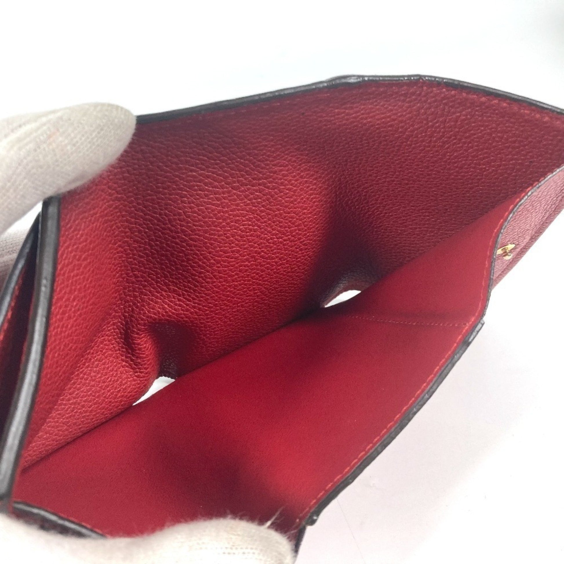Louis Vuitton Pont Neuf, Red, Leather, wallet