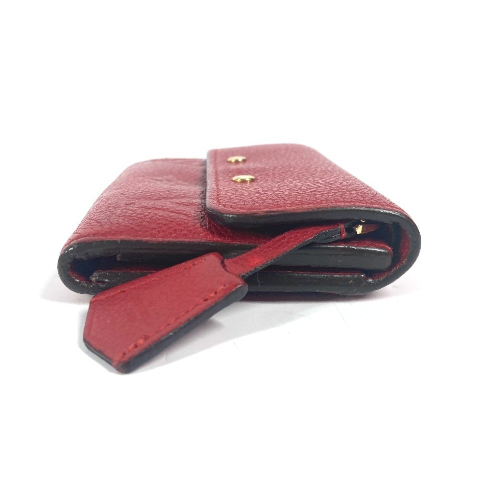Louis Vuitton Pont Neuf, Red, Leather, wallet