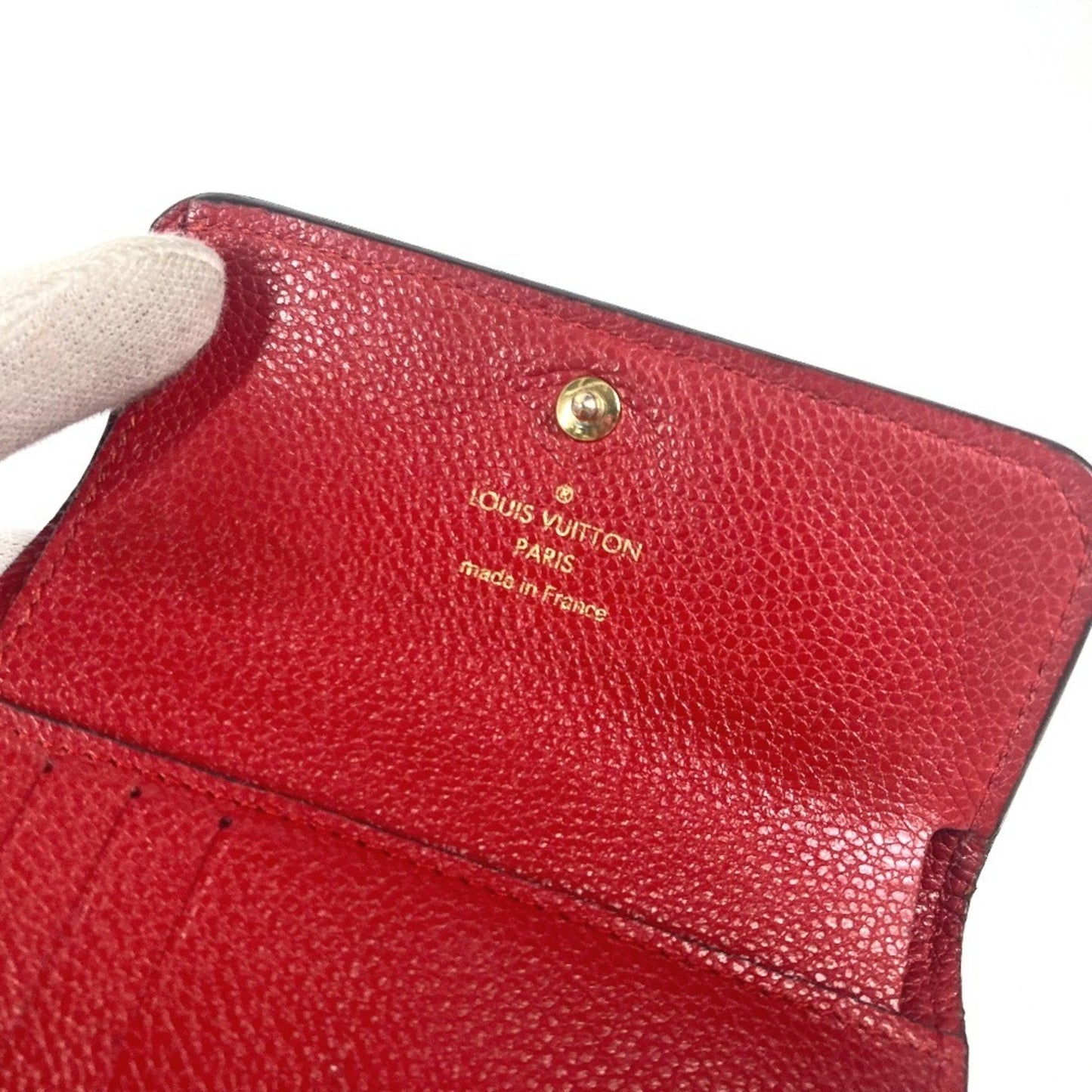 Louis Vuitton Pont Neuf, Red, Leather, wallet