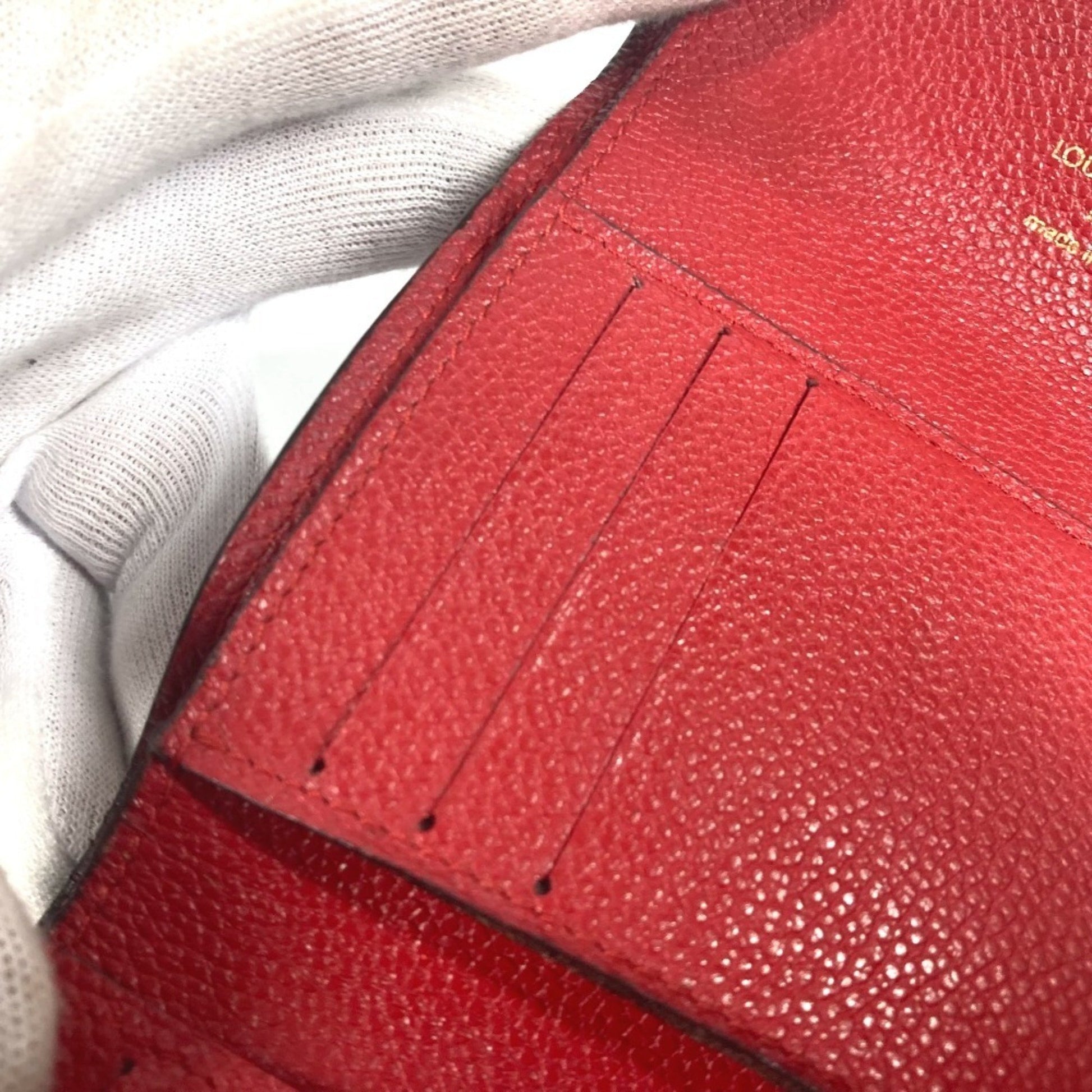 Louis Vuitton Pont Neuf, Red, Leather, wallet