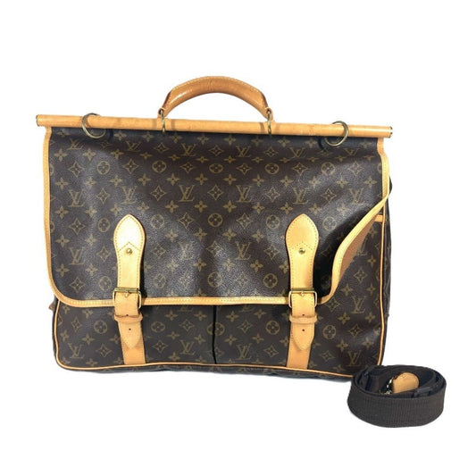 Louis Vuitton Sac Chasse, Brown, Canvas, handbag