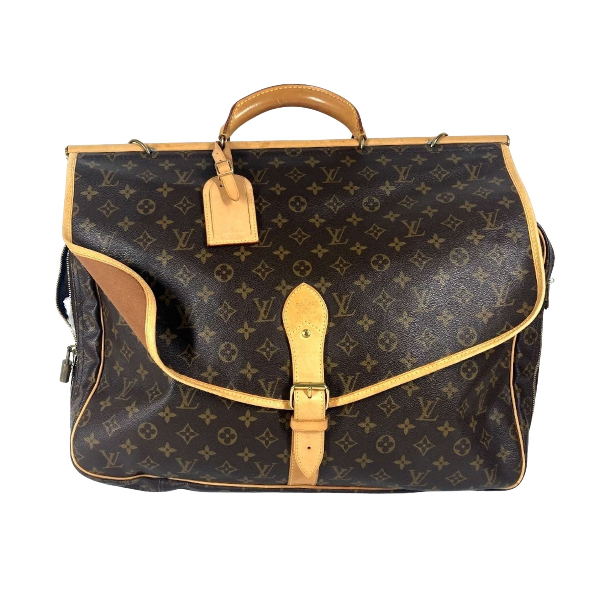 Louis Vuitton Sac Chasse, Brown, Canvas, handbag