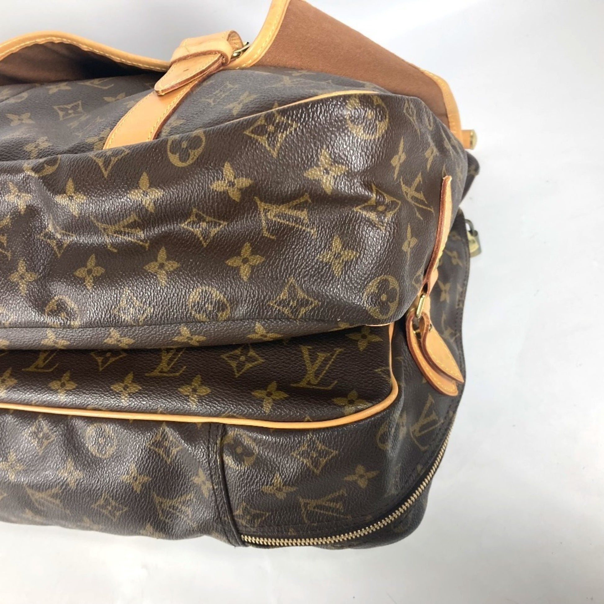 Louis Vuitton Sac Chasse, Brown, Canvas, handbag
