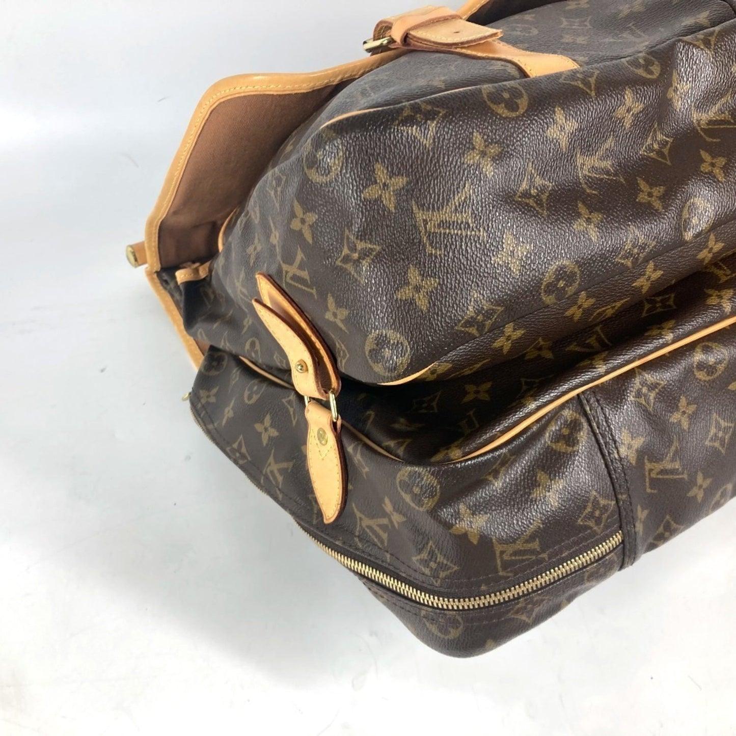 Louis Vuitton Sac Chasse, Brown, Canvas, handbag