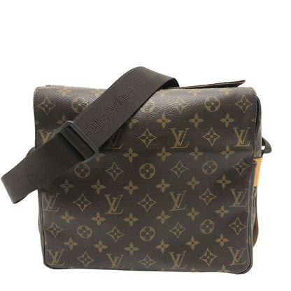 Louis Vuitton Naviglio, Brown, Canvas, shoulder