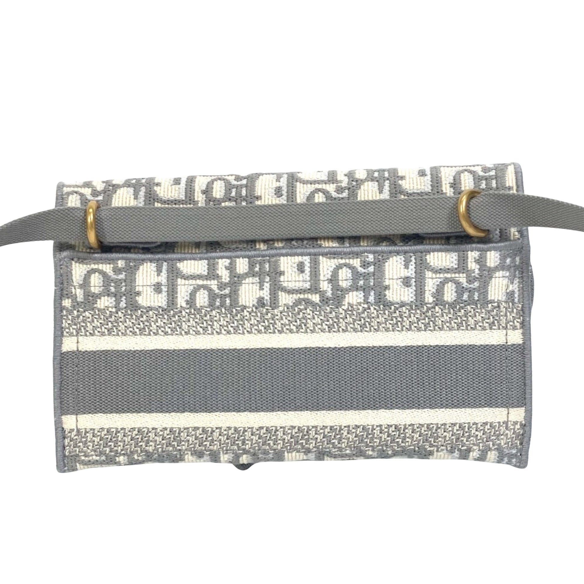 Dior Saddle Dior Oblique, Grey, Canvas, shoulder