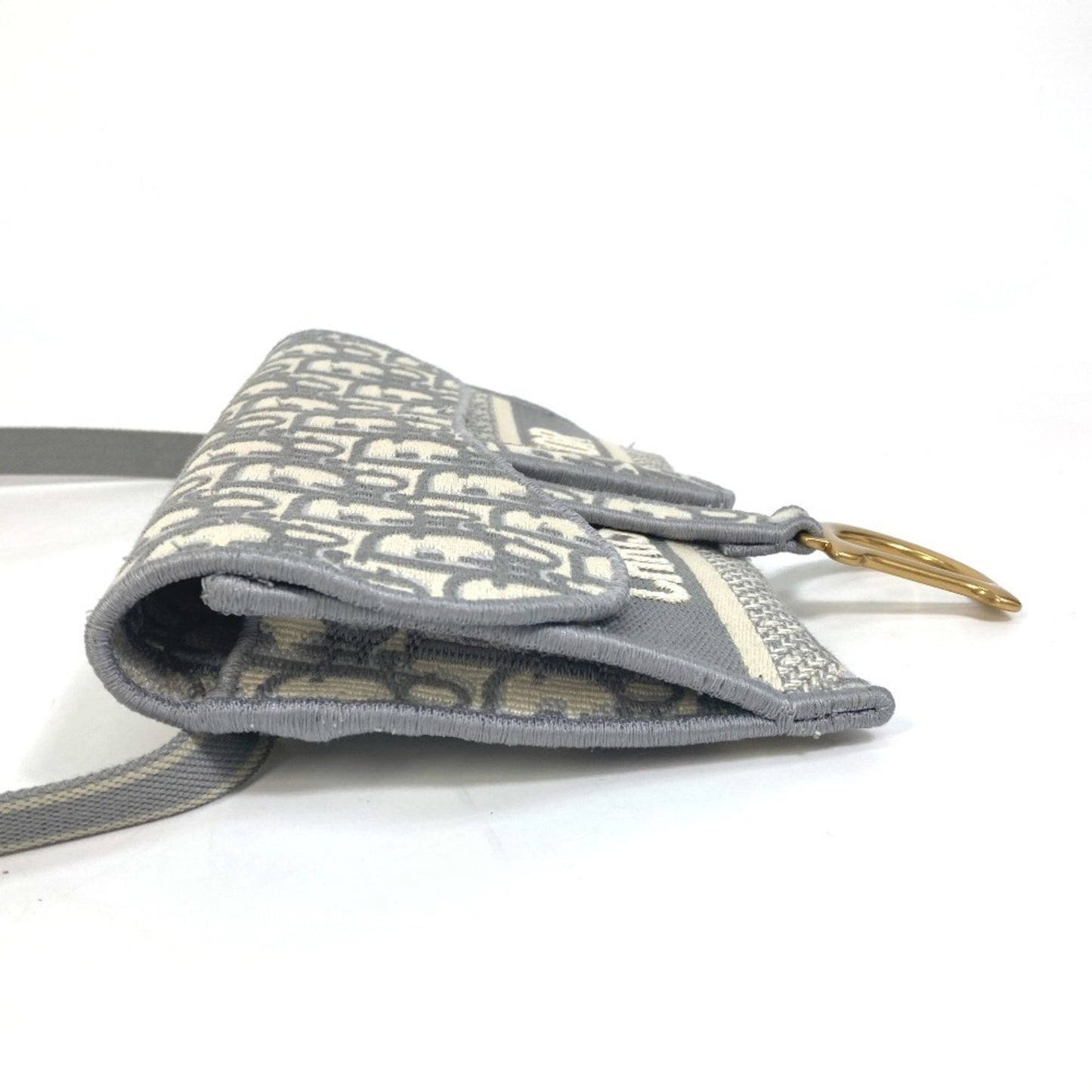 Dior Saddle Dior Oblique, Grey, Canvas, shoulder