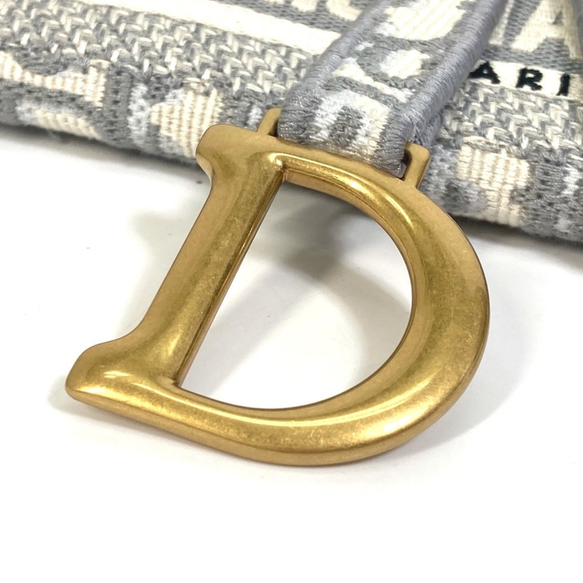 Dior Saddle Dior Oblique, Grey, Canvas, shoulder