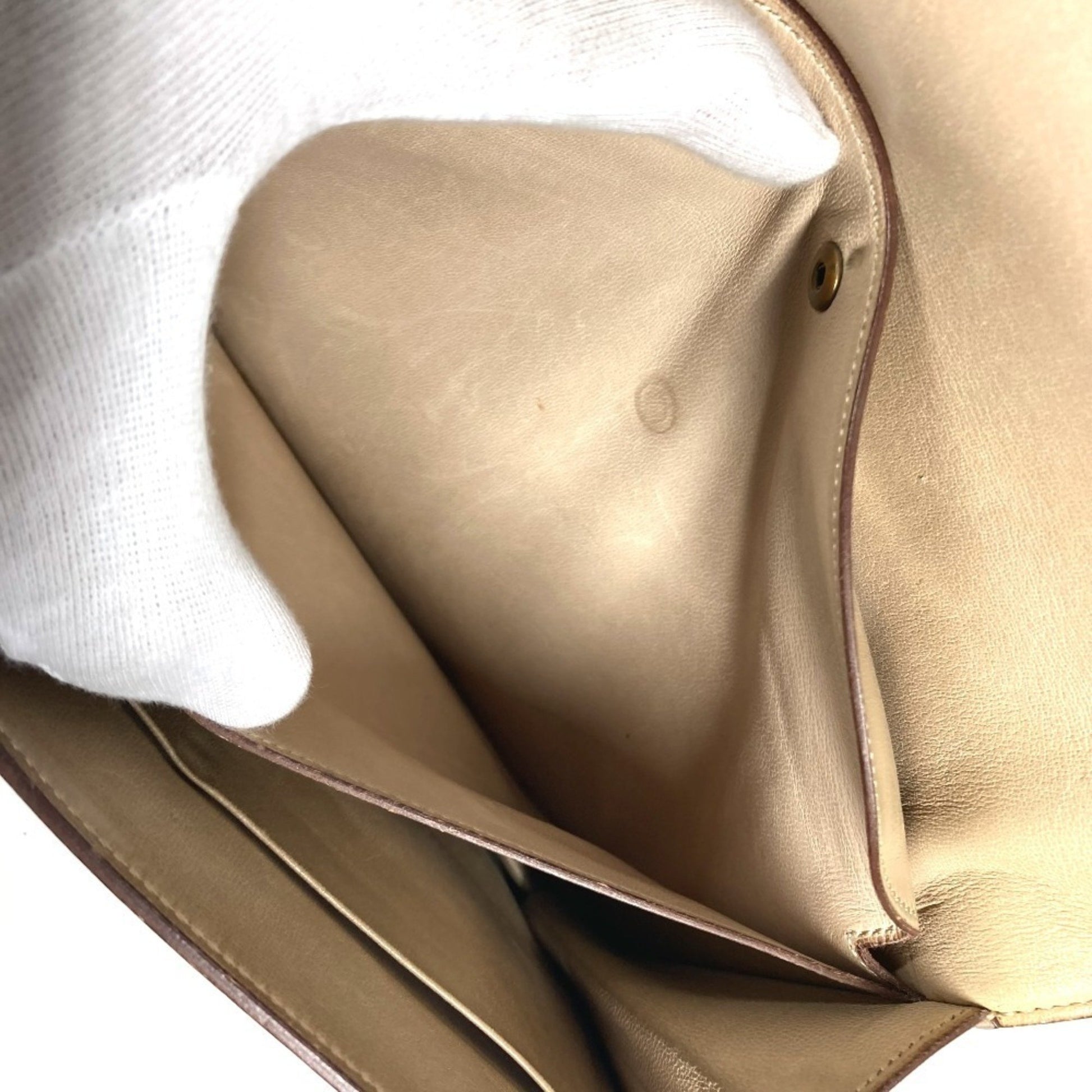 Hermès, Beige, Leather, clutch