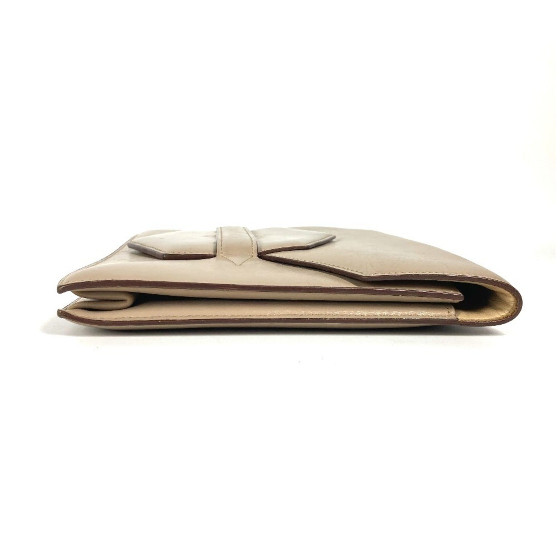 Hermès, Beige, Leather, clutch