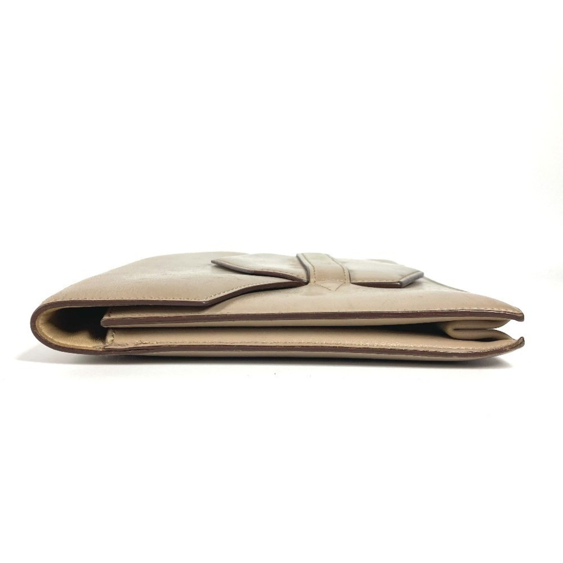 Hermès, Beige, Leather, clutch
