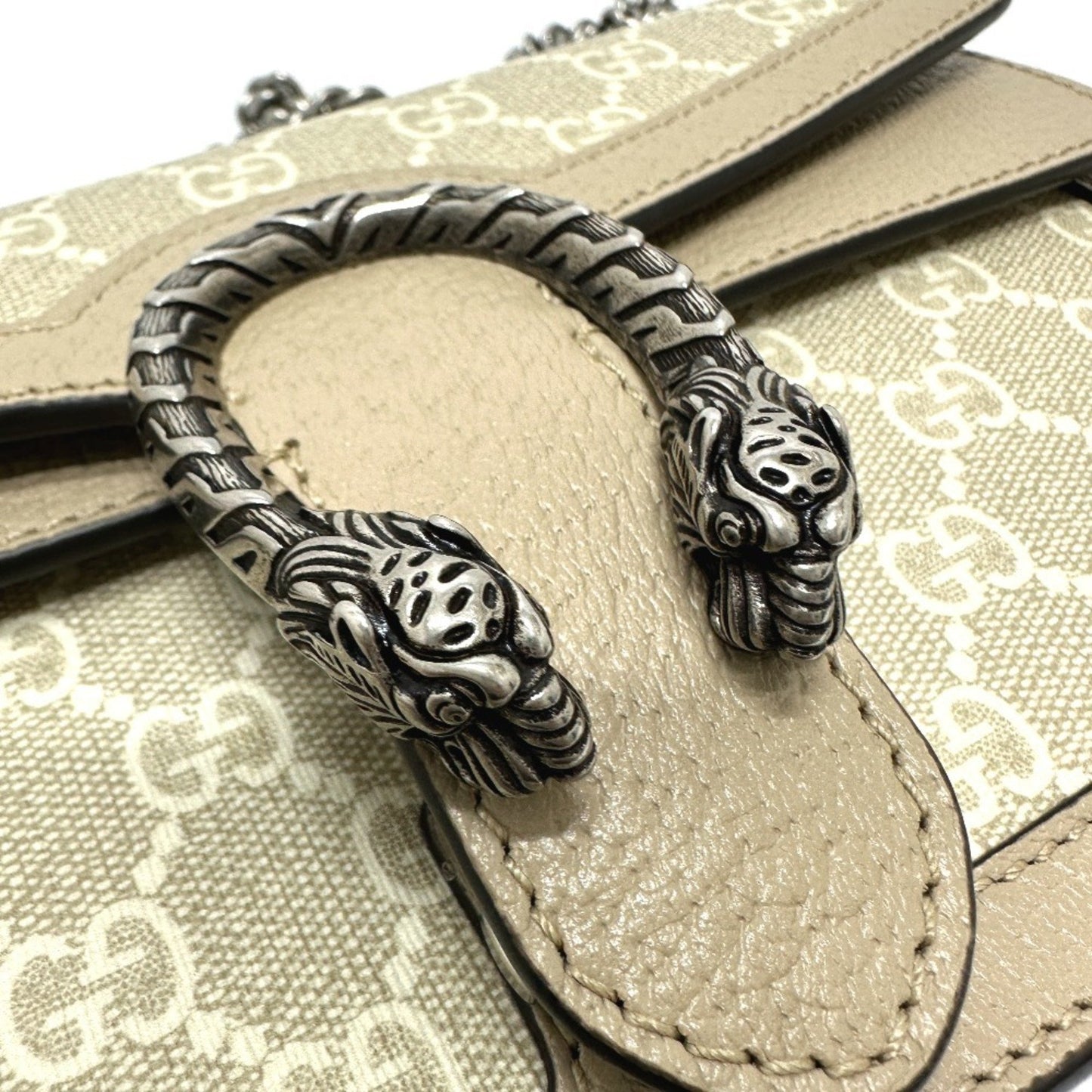 Gucci Dionysus, Beige, Canvas, shoulder