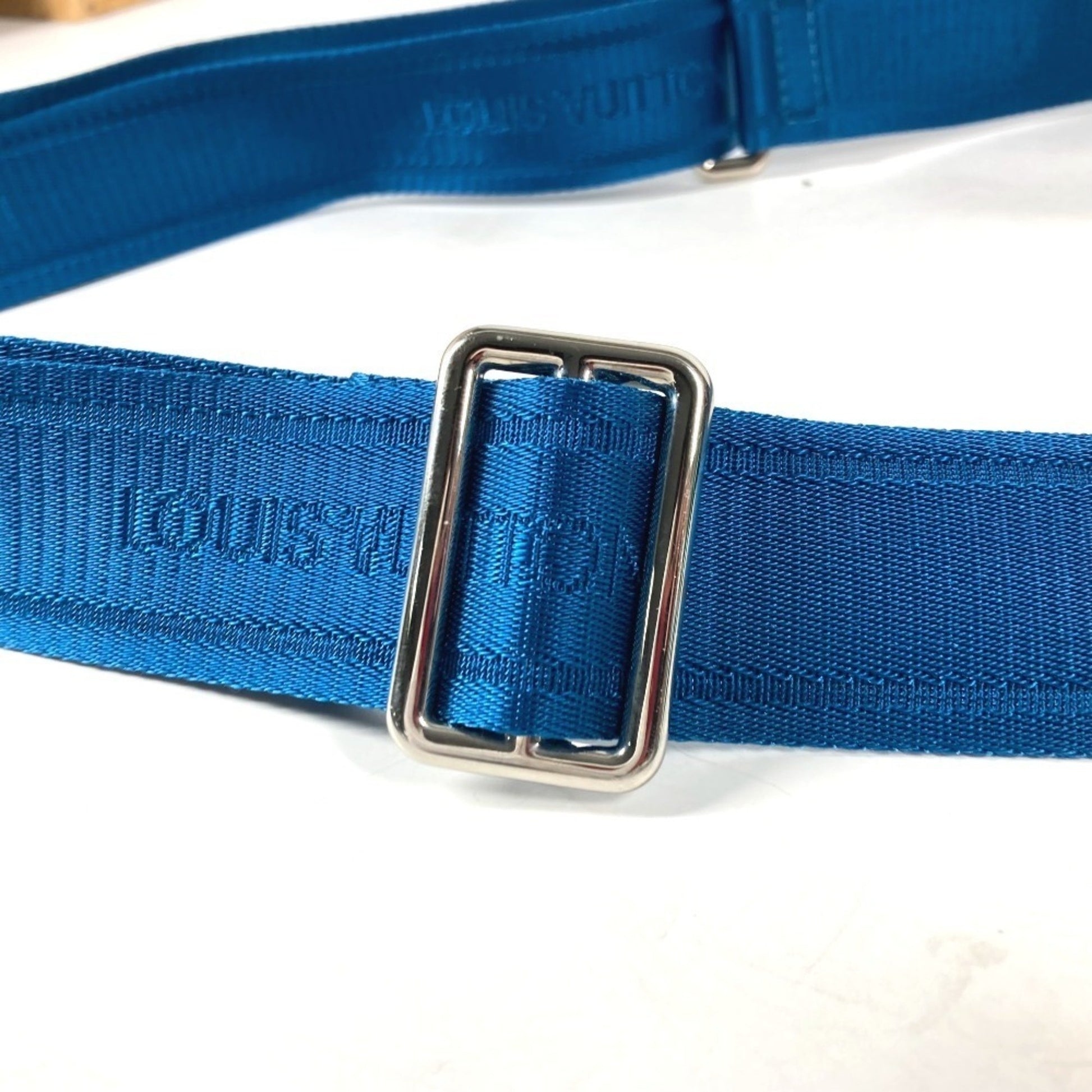 Louis Vuitton Roman, Blue, Leather, shoulder