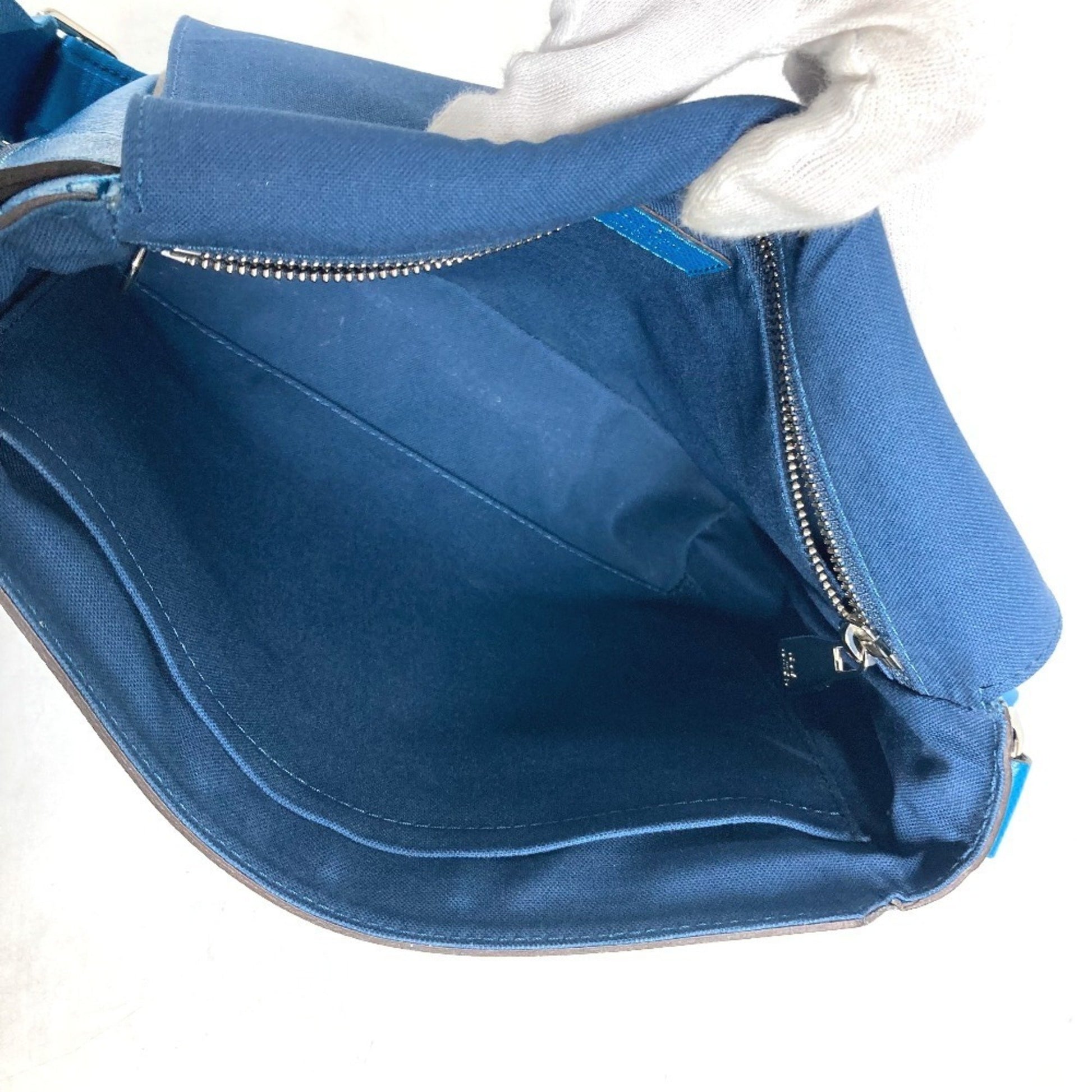 Louis Vuitton Roman, Blue, Leather, shoulder