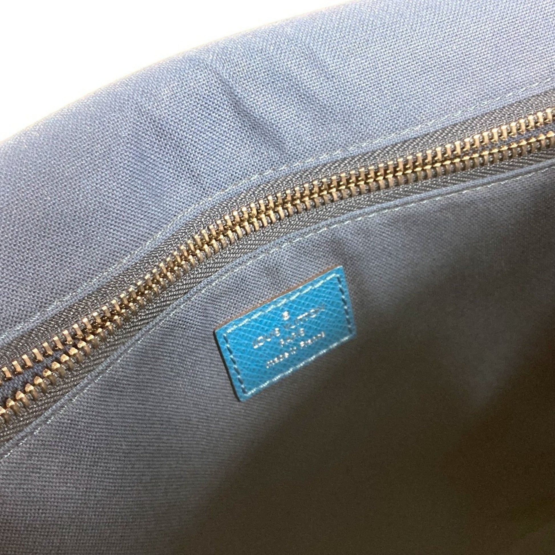 Louis Vuitton Roman, Blue, Leather, shoulder
