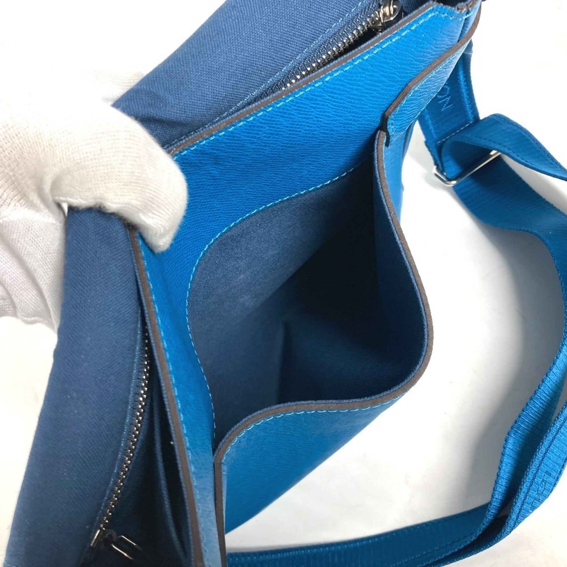 Louis Vuitton Roman, Blue, Leather, shoulder