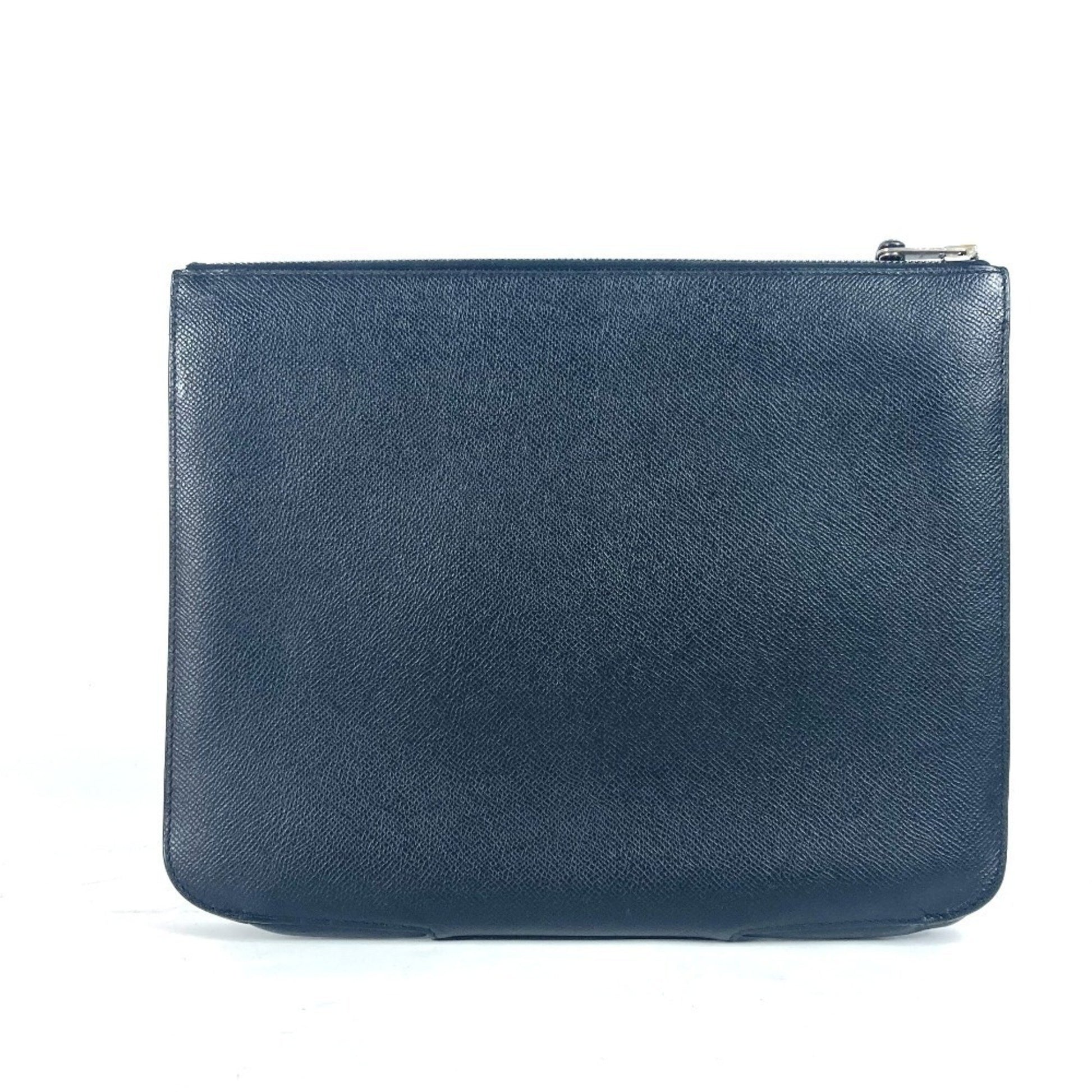 Hermès Cityhall, Black, Leather, clutch