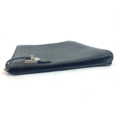 Hermès Cityhall, Black, Leather, clutch