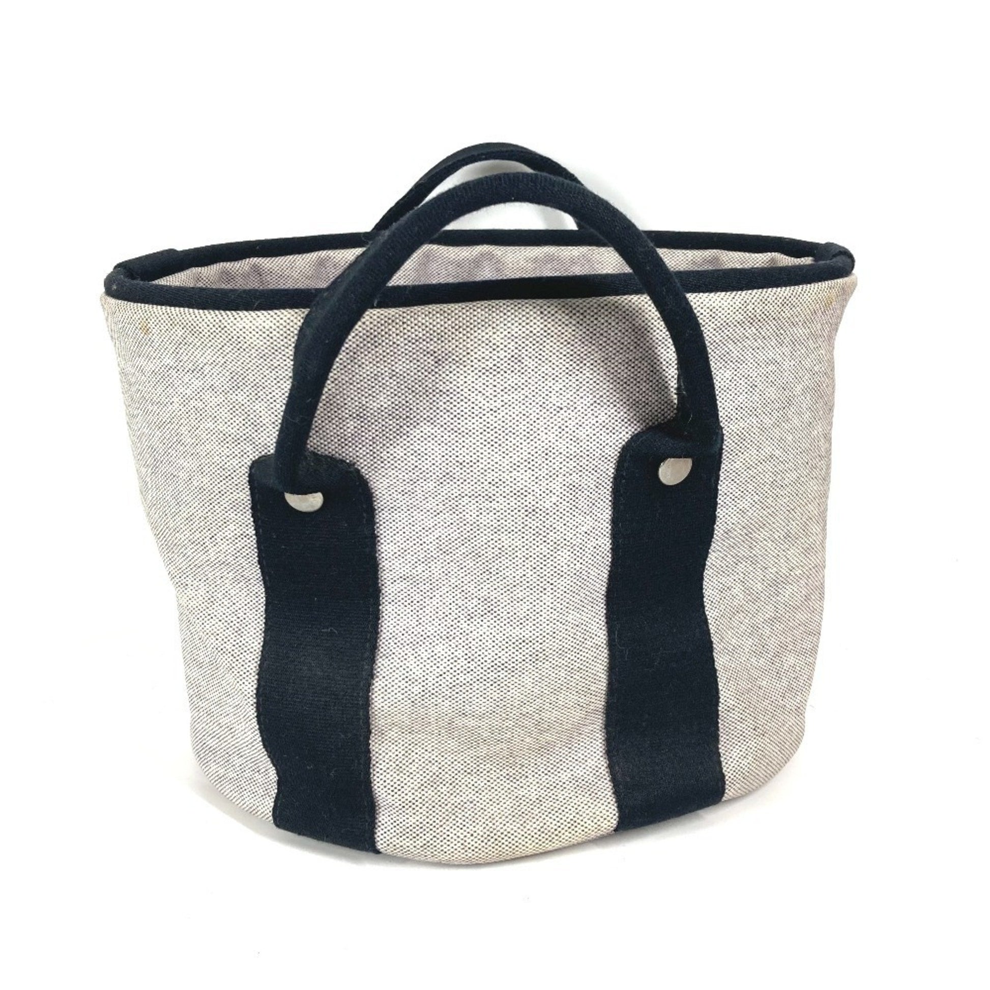 Hermès, Grey, Canvas, handbag