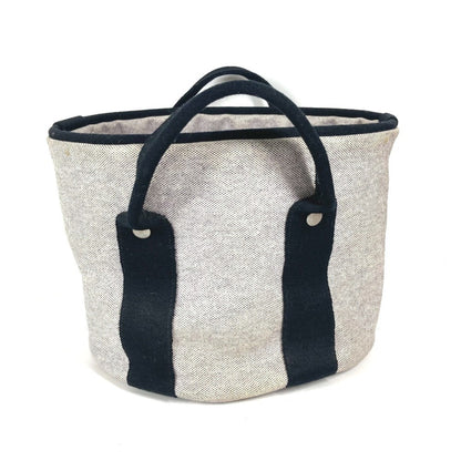 Hermès, Grey, Canvas, handbag