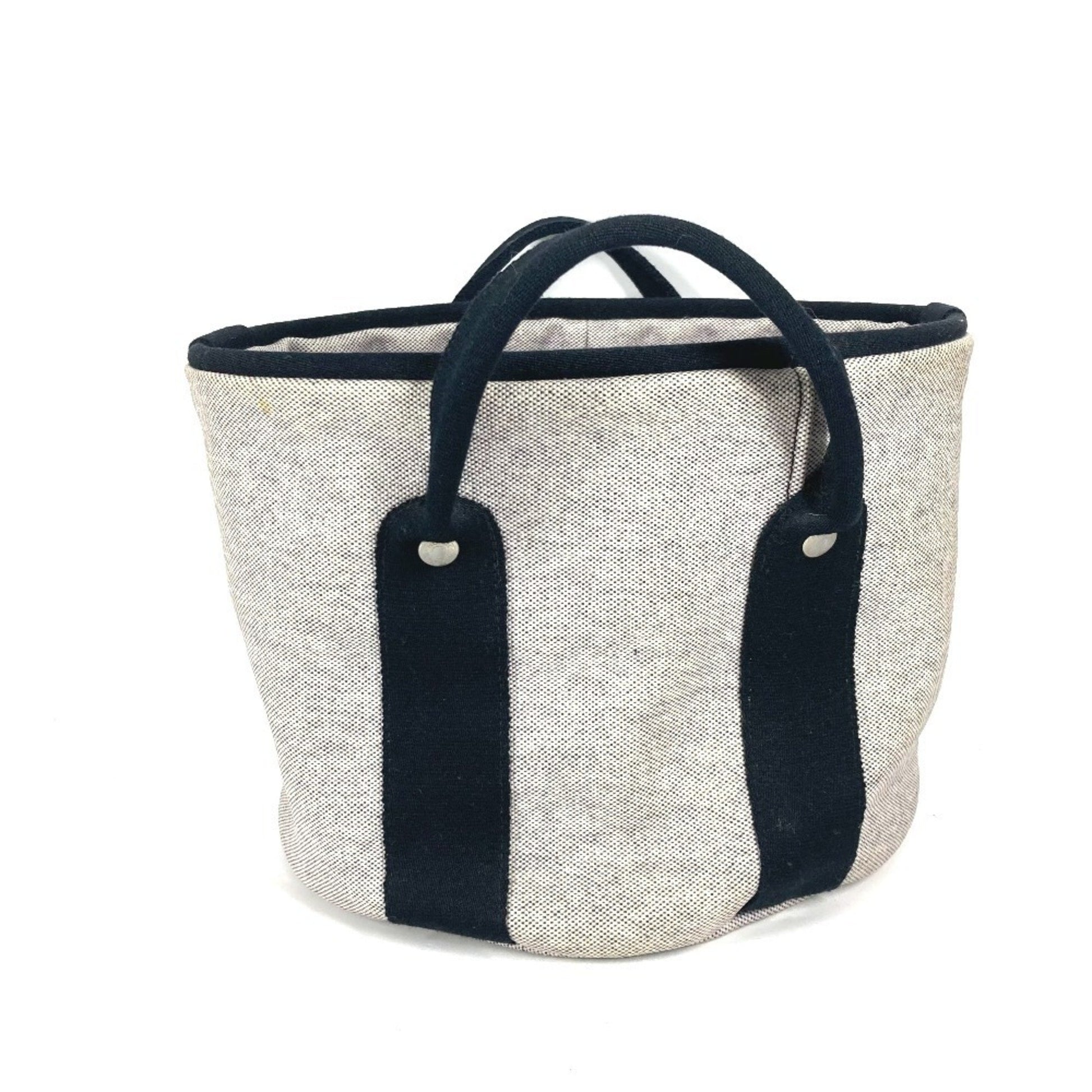 Hermès, Grey, Canvas, handbag