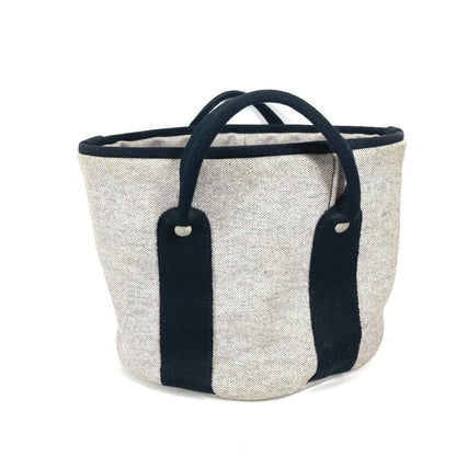 Hermès, Grey, Canvas, handbag