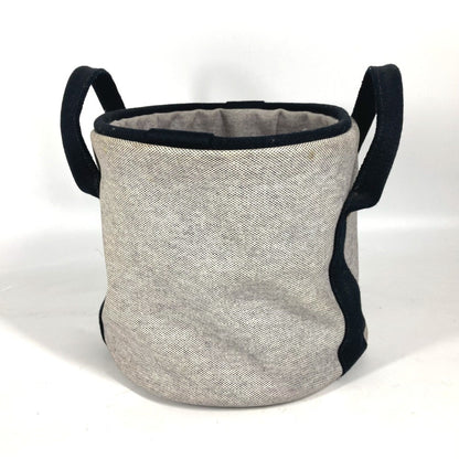 Hermès, Grey, Canvas, handbag