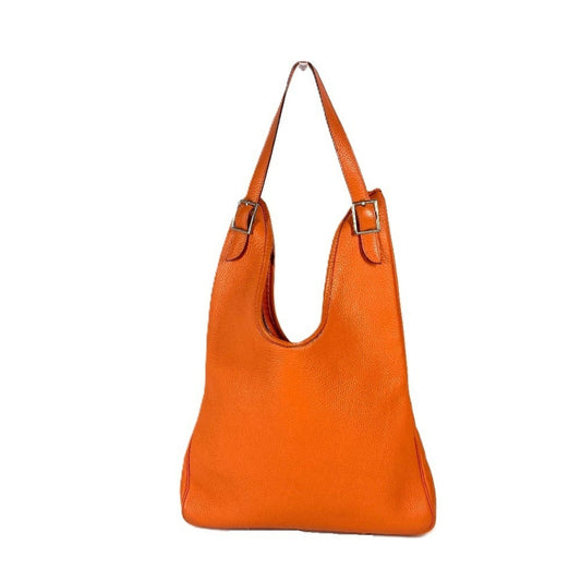 Hermès Massai, Orange, Leather, shoulder