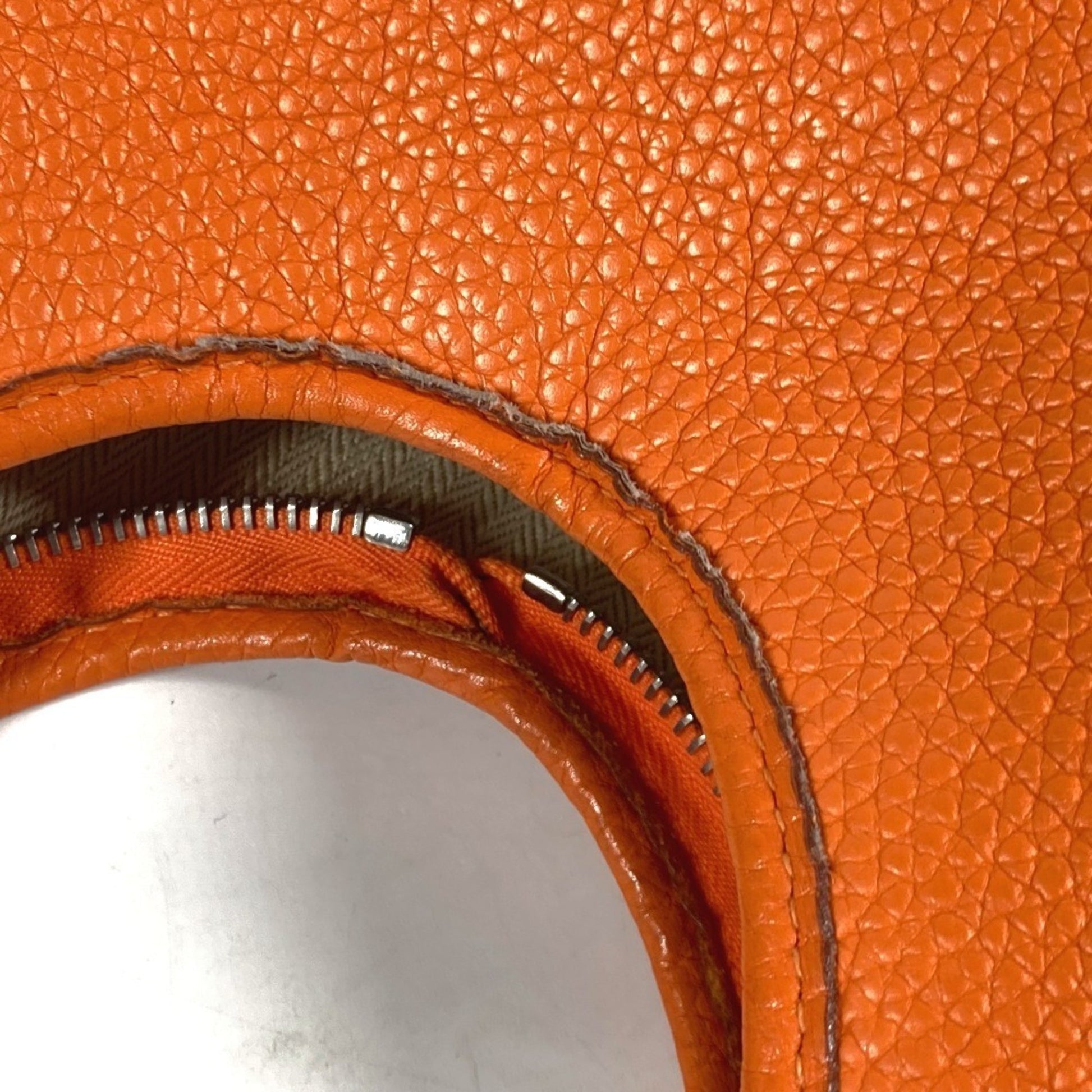 Hermès Massai, Orange, Leather, shoulder