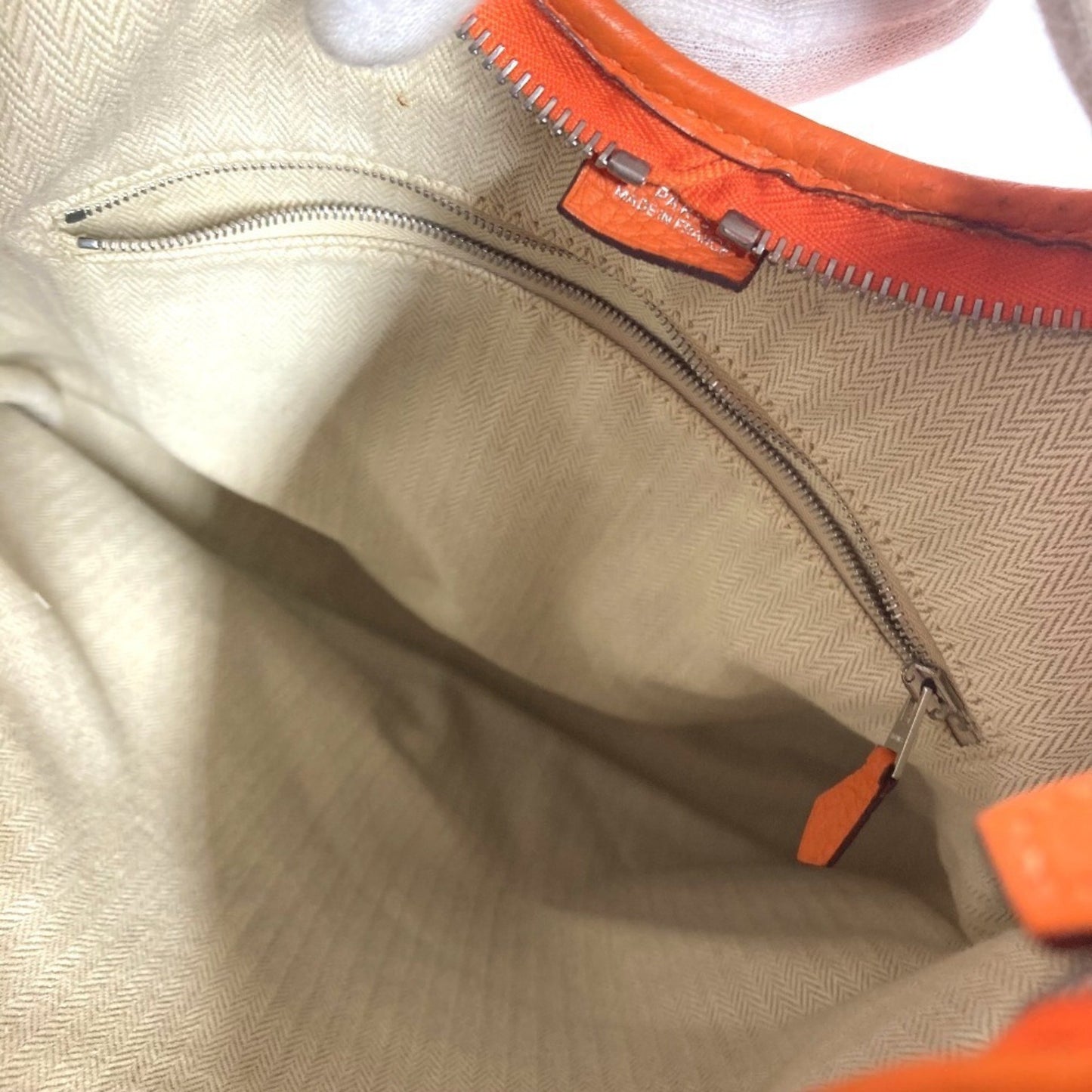 Hermès Massai, Orange, Leather, shoulder