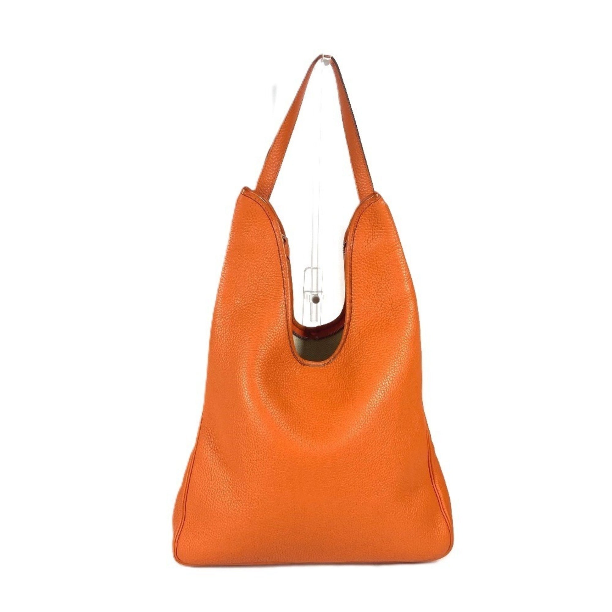 Hermès Massai, Orange, Leather, shoulder