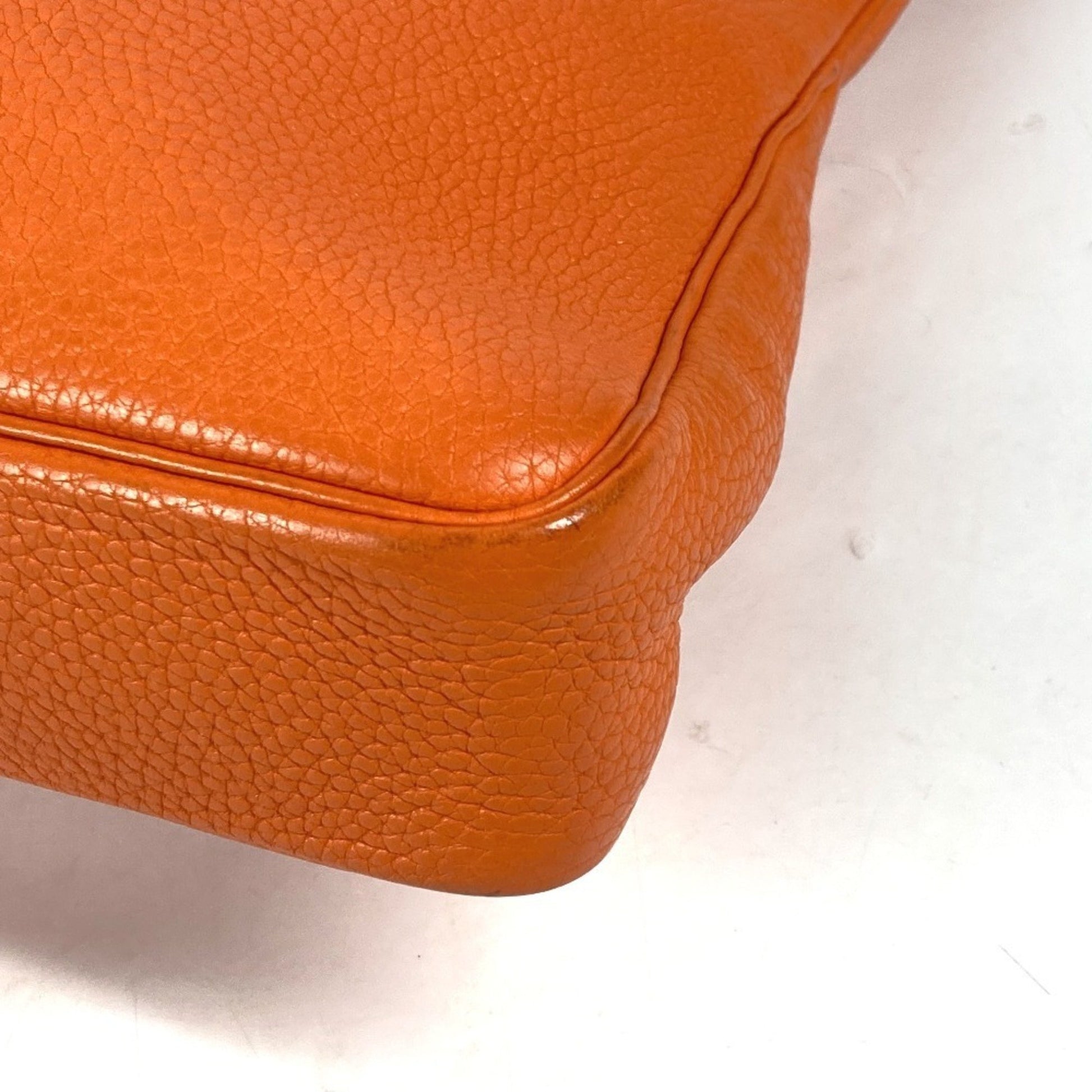 Hermès Massai, Orange, Leather, shoulder