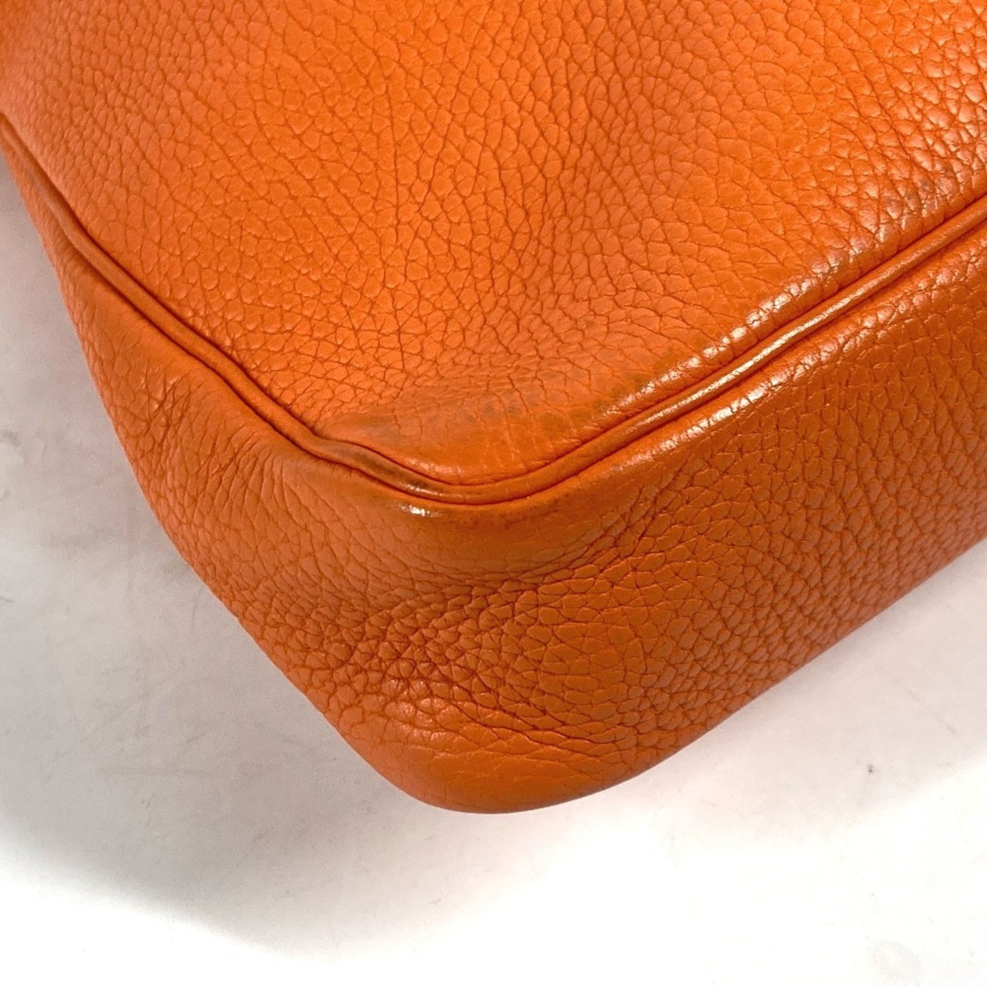 Hermès Massai, Orange, Leather, shoulder