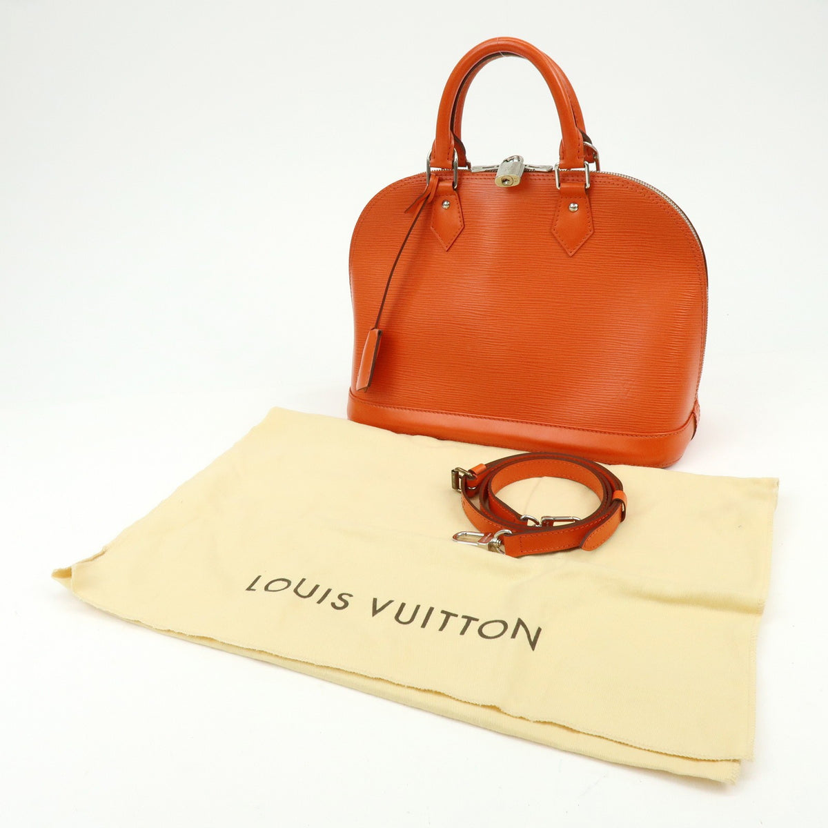 Louis Vuitton Alma Epi Leather, Orange, Leather, Handbag