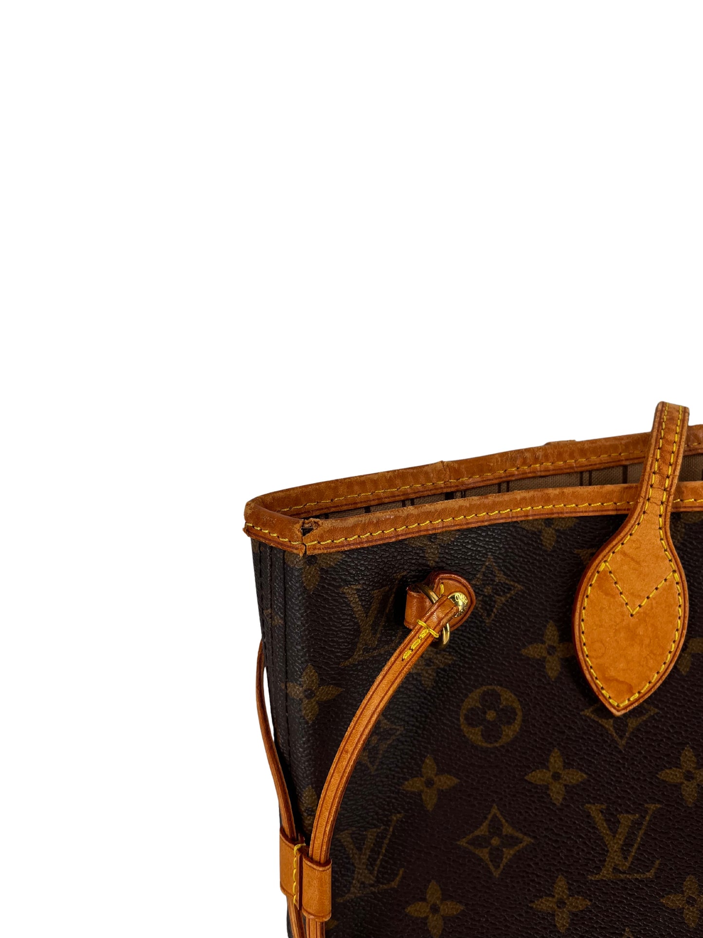 Louis Vuitton Neverfull PM, Brown, Canvas, tote