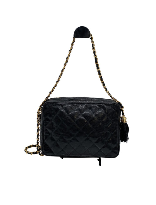 Chanel, Black, Leather, shoulder