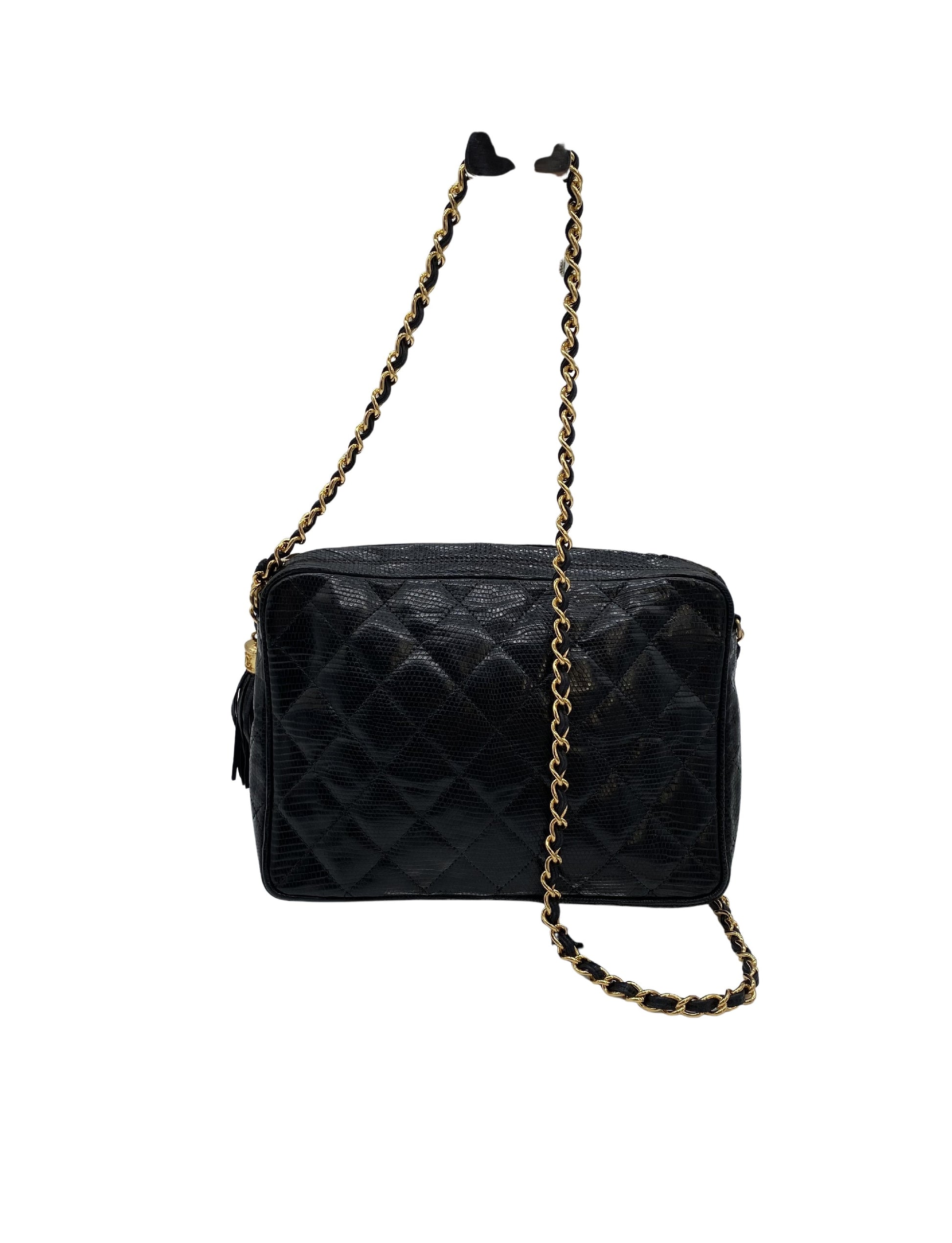 Chanel, Black, Leather, shoulder