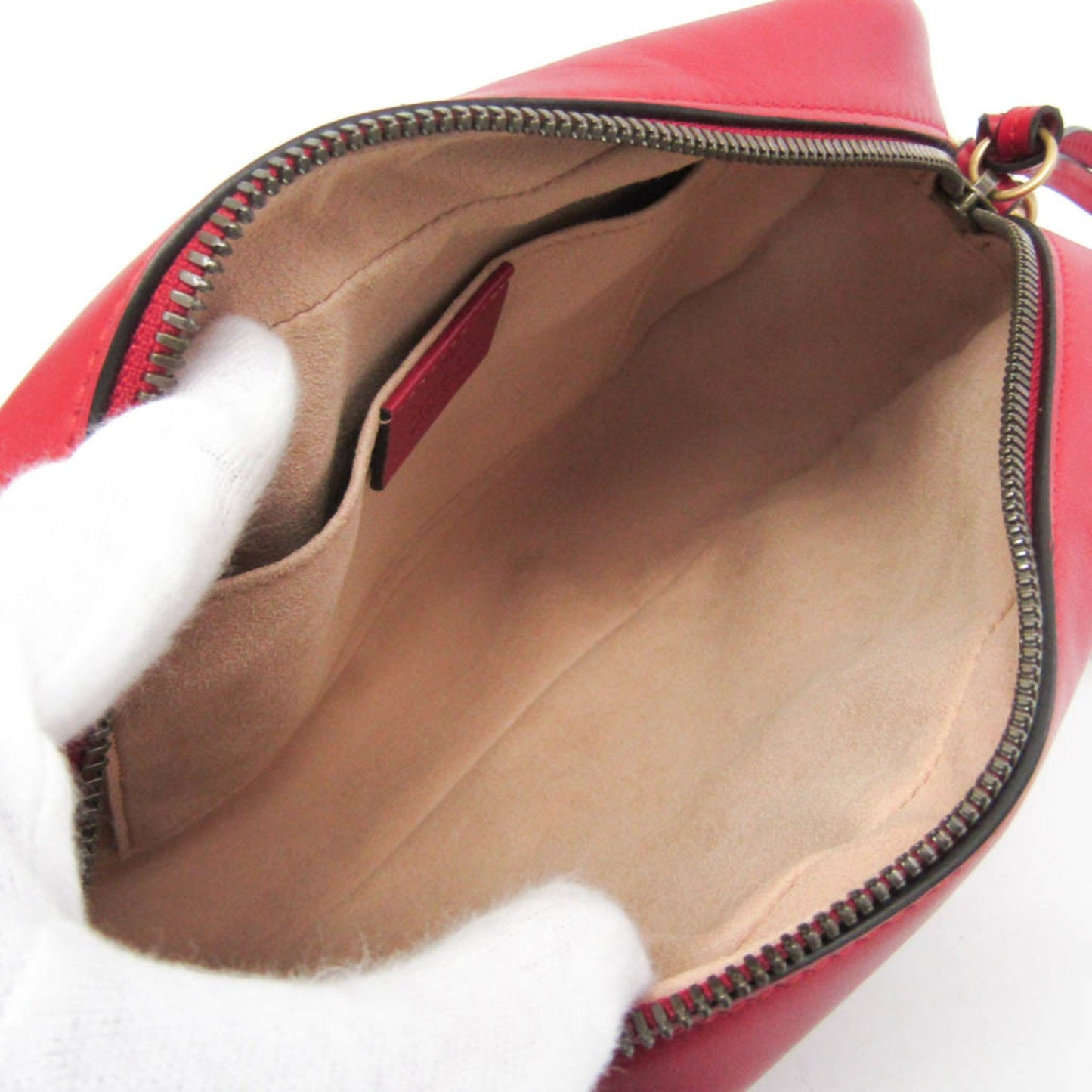 Gucci Marmont, Red, Leather, shoulder
